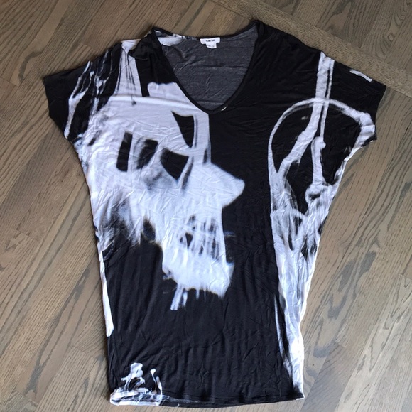Helmut Lang Tops - Helmut Lang Ink Print Jersey Tunic